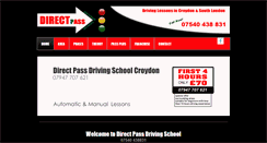 Desktop Screenshot of directpassdrivingschool.co.uk